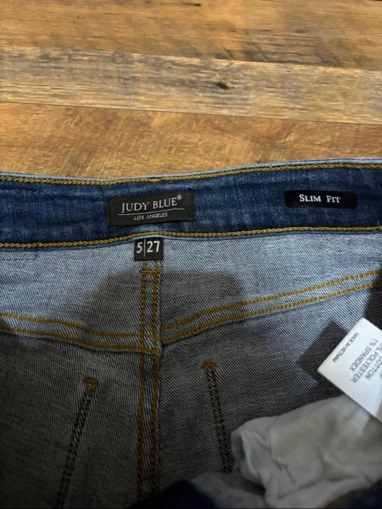 Judy Blue Dark Blue Slim Fit Jeans - Picture 2 of 3